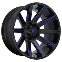 Fuel 1PC Contra 22X10 ET-18 8X165.1 125.10 Gloss Black Blue Tinted Clear Fälg